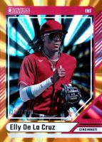 2024 Panini Donruss #18 Elly de La Cruz Orange Laser Baseball Card