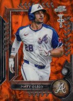 2024 Topps Cosmic Chrome X Cactus Jack #8 Matt Olson Orange Refractor Baseball Card