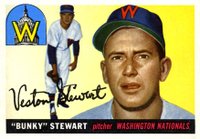 1955 Topps #136 Bunky Stewart Baseball Card