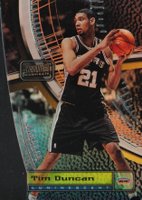 1998 Stadium Club Triumvirate  #T6C Tim Duncan Luminescent Basketball Card