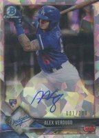 2018 Bowman Rookie Autographs Chrome #AV Alex Verdugo Atomic Refractor Baseball Card