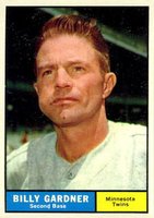 1961 Topps #123 Billy Gardner Baseball Card