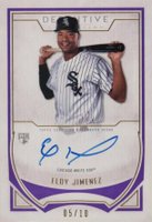 2019 Topps Definitive Collection Framed Autograph Collection #EJ Eloy Jimenez Purple Baseball Card