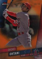 2019 Finest #100 Shohei Ohtani Orange Refractor Baseball Card