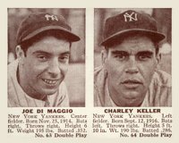 1941 Double Play #63/64 DiMaggio/Keller Baseball Card