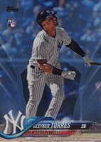 2018 Topps Update #US200 Gleyber Torres Pinstripe Jersey-Powder Blue Baseball Card