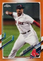 2021 Topps Chrome #94 Rafael Devers Orange Refractor Baseball Card