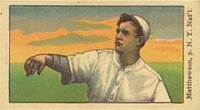 1911 Kotton # Christy Mathewson Large Print Baseball Card