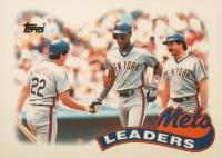 1989 Topps Tiffany #291 Mets Leaders Baseball Card