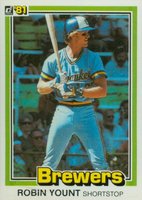 1981 Donruss #323 Robin Yount Baseball Card