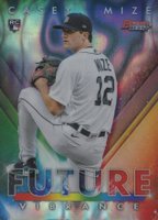 2021 Bowman's Best Future Vibrance #BFV2 Casey Mize Lava Refractor Baseball Card