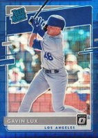 2020 Panini Donruss Optic #44 Gavin Lux Pandora Blue Baseball Card