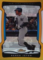 2009 Finest #2 Derek Jeter Gold Refractor Baseball Card