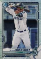 2021 Bowman Chrome Prospects #BCP86 Julio Rodriguez Refractor Baseball Card