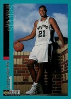 1997 Collector's Choice Draft Trade #1 Tim Duncan Basketball Card