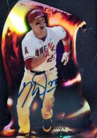 2014 Bowman Chrome Fire Die-Cut Refractors #MTR Mike Trout Autograph Baseball Card