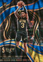 2023 Panini Select #295 Keyonte George Blue Tectonic Basketball Card