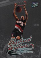 1998 Ultra #16P Rasheed Wallace Platinum Medallion Basketball Card