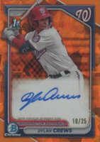 2024 Bowman Sapphire Edition Chrome Prospects Sapphire Autographs #DC Dylan Crews Orange Baseball Card