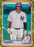 2020 Bowman 1st Edition #BFE8 Jasson Dominguez Gold Foil Baseball Card