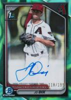 2024 Bowman Draft Chrome Prospect Autographs #CPAJD JD DIX Aqua Lava Baseball Card