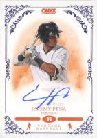 2022 Onyx Vintage #VAJP Jeremy Pena Autograph-Blue Ink Baseball Card