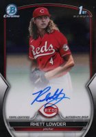 2023 Bowman Draft Chrome Prospect Autograph #CDARLO Rhett Lowder Black Baseball Card