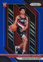 2018 Panini Prizm #61 Anfernee Simons Blue Prizm Basketball Card