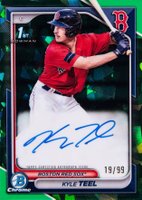 2024 Bowman Sapphire Edition Chrome Prospects Sapphire Autographs #KT Kyle Teel Green Baseball Card