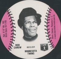 1976 Wiffle Ball Discs Hand Cut # Rod Carew Baseball Card