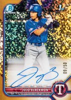 2022 Bowman Chrome Prospect Autographs #CPAJBN Jojo Blackmon Gold Mini Diamond Refractor Baseball Card