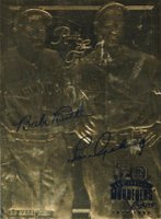 1997 Bleachers 23KT Gold # Babe Ruth/Lou Gehrig 70th Anniversary/Murderers' Row Baseball Card