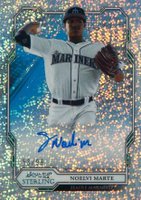 2019 Bowman Sterling Prospect Autographs #NMA Noelvi Marte Speckle Refractor Baseball Card