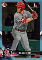 2018 Bowman Draft #BD117 Nolan Gorman Sky Blue Baseball Card