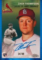2023 Topps Chrome Platinum Anniversary Autographs #ZT Zack Thompson Blue Prism Baseball Card