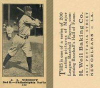 1916 Weil Baking Co. #132 Bert Niehoff Baseball Card