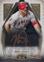 2022 Topps Tier One Tier One Autographs #T1AMT Mike Trout Bronze Ink Baseball Card