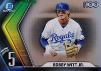 2022 Bowman Chrome Scouts' Top 100 #BTP5 Bobby Witt Jr. Baseball Card