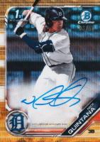 2019 Bowman Draft Chrome Draft Picks Autograph #CDANQ Nick Quintana Gold Wave Refractor Baseball Card