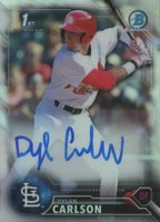 2016 Bowman Draft Chrome Draft Picks Autographs #CDADC Dylan Carlson Refractor Baseball Card