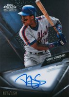 2021 Topps Chrome Black Autographs #DS Darryl Strawberry Refractor Baseball Card