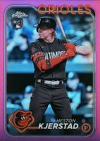 2024 Topps Chrome #142 Heston Kjerstad Pink Refractor Baseball Card