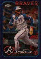 2024 Topps Chrome Logofractor Edition #250 Ronald Acuna Jr. Purple Refractor Baseball Card