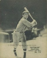 1934 Batter Up #112 Odell Hale Baseball Card