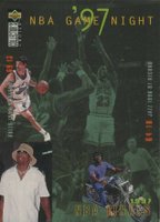 1997 Collector's Choice  #185 Finals Game Night Jordn/Malne/Rodmn/Stocktn Basketball Card
