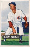 1951 Bowman #144 Herman Wehmeier Baseball Card