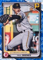 2024 Bowman Paper Prospects #BP125 Paul Skenes Blue Pattern Baseball Card