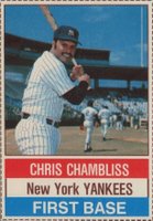 1976 Hostess #58 Chris Chambliss Hand Cut Baseball Card