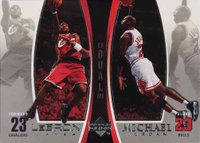 2005 Upper Deck MJ/LJ Bonus Pack #LJMJ10 LeBron James/Michael Jordan Basketball Card