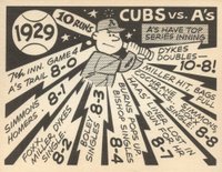 1967 Laughlin World Series #26 1929- A's Vs. Cubs Baseball Card